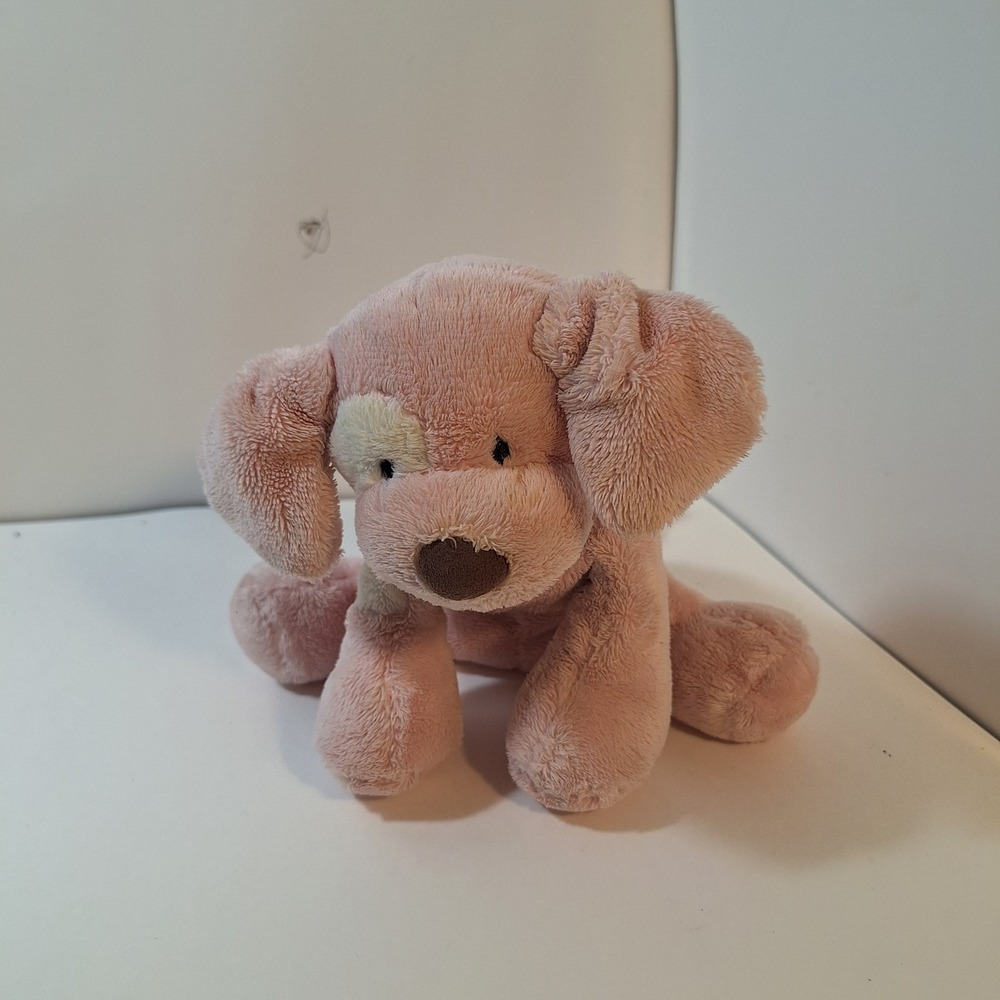 Baby Gundā Pink Spunky Puppy Dog Plush 8" Stuffed Toy Lovey 58373